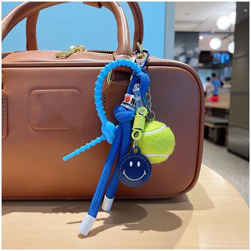 New Color Tennis Car Keychain Charm Bag Pendant Sports Paracord Key Chain-Tennis Gift and Souvenir for Fans and Lovers