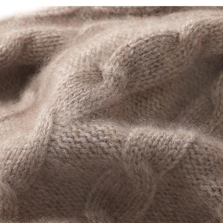 Women's Knitted Cashmere Hat with Ear Protection - Cute, Warm, Thick Winter Head Wrap