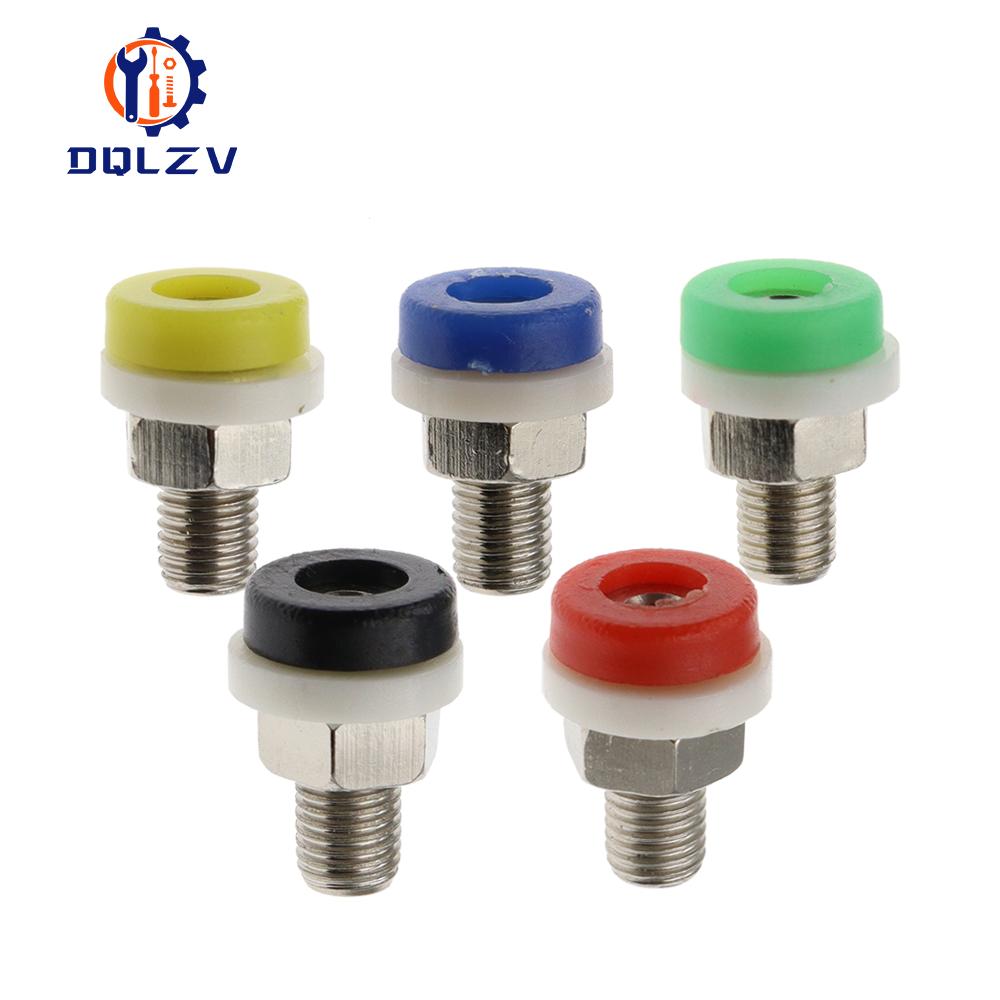 Brass 2MM Banana Socket Jack for Banana Plug Test Connector Insulated Socket Small Terminal Pure Copper Red Black Blue