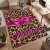 Imprimeu leopard la modă (5) Covor de birou personalizat cu nume Decor elegant pentru sufragerie, dormitor, bucătărie