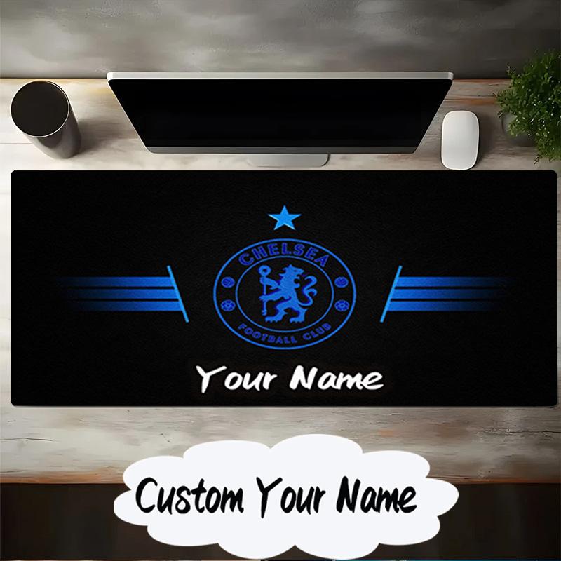 Custom Name Mouse Pad Chelsea Football Club Crest Mouse Pad, Gaming Mouse Pad, Keyboard Pad, Desk Decor for Computer Notebook Fan Birthday Gift