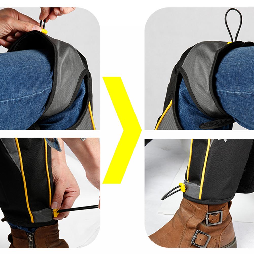 

Оксфорд Ткань Размер Мотоцикл Защитный Наколенник Со Светоотражающей Полосой PU Кожа Лыжный Защитник Наколенника Водонепроницаемый Утеплитель Для Ног чёрный