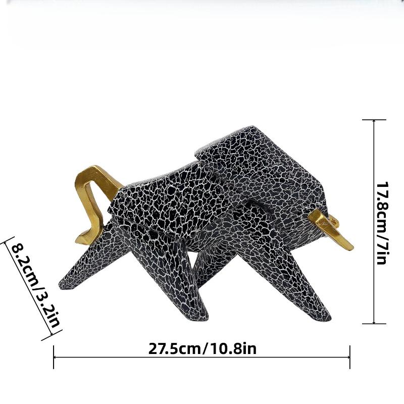 

Bull Statue Sculpture Symbol of Strength Fortune Resin Art for Office Desk Home Decor and Motivational Business Gift