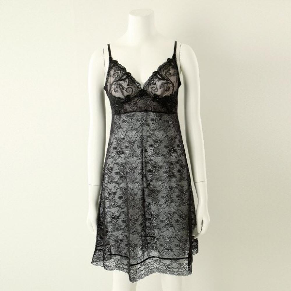 Venus Tulle Lace And Rebrode Slip Feather Pattern Ofs5916 blacks/85