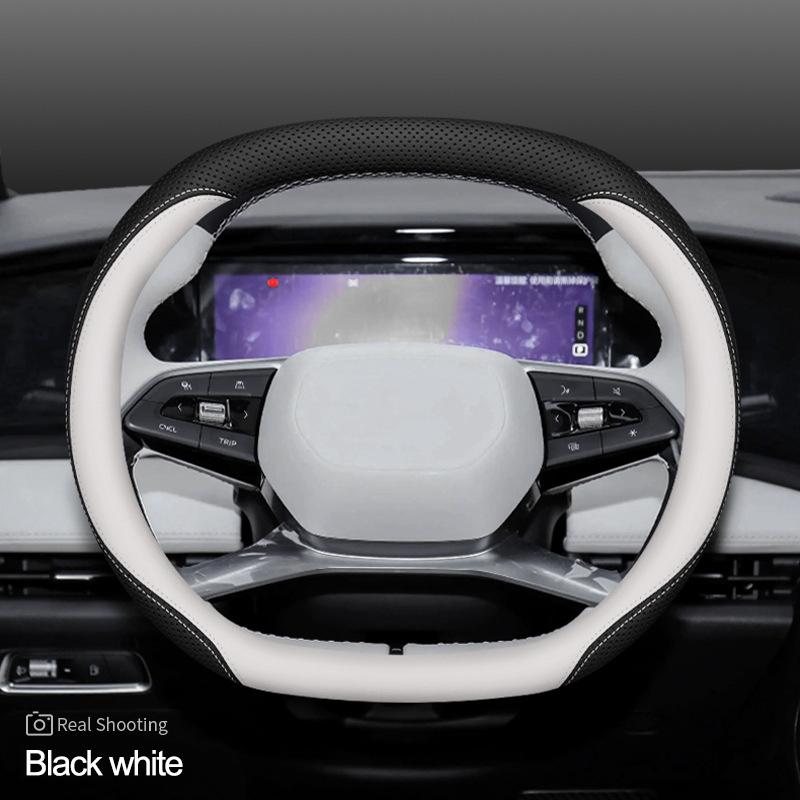 Cubierta de Volante de Coche de Cuero Trenzado Tipo D Doble para Geely Galaxy L7 Boyue L COOL 2026 2026 Soporte Protector