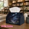 1pc, 2d Flat Printing, Tissue Box Mysterious Forest Night Light Pattern Printed Tissue Box, Suitable for Kitchen, Living Room, Bedroom, and Carr, Fash