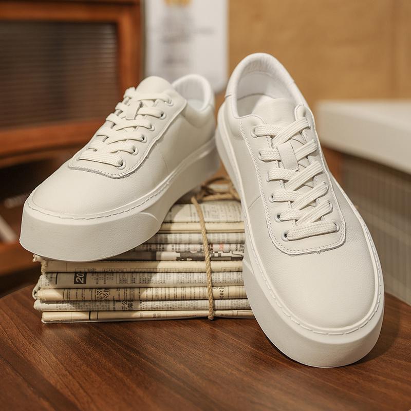 Fashion Luxury Brand Casual Leather Shoes British Genuine Leather Designer Minimalist Flats Classic Mens Trendy Lace-Up Oxford Shoes