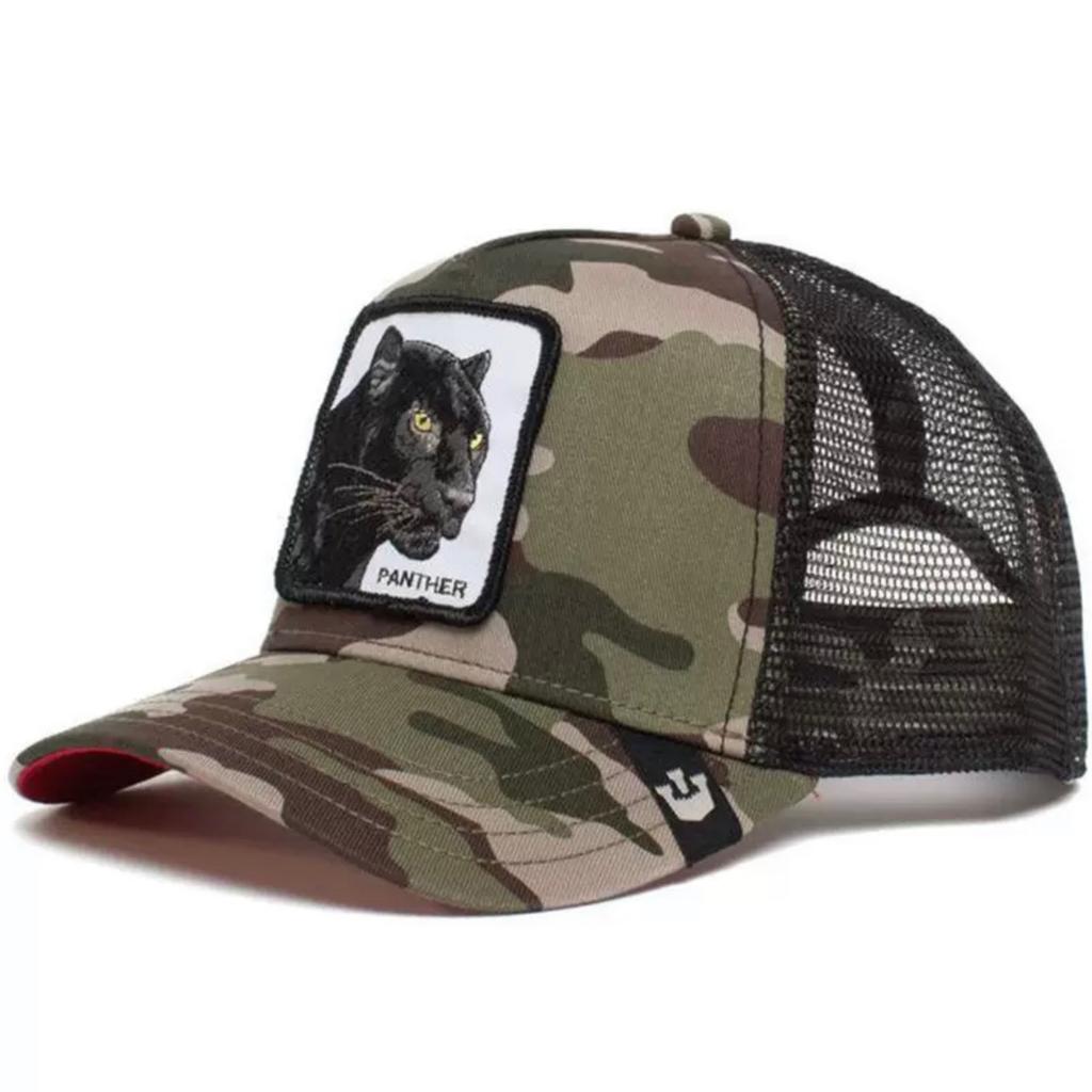 Four Season  Animal Baseball Cap Sunscreen Mesh Embroidery Panther Rooster Lion Cap Fashion Baseball Cap Women Men