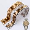 Acessórios para Relógio Pulseira PARA ROLEX SUB Daytona Pulseira de Pulso 13mm 17mm 20mm Pulseira de Aço Inoxidável Fivela de Segurança Corrente Prata Dourado