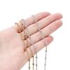 No Fade 2Meters Stainless Steel Chain Cross Chain with Beads for DIY Necklace Bracelet Anklet Jewelry Making Accessories