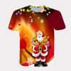 Happy New Year Men's and Women's T-shirts Christmas Carnival Trend 3D Printed T-shirt Crewneck Casual Short-sleeved Top
