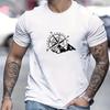 T-shirt stampata con bussola da donna e uomo con rosa dei venti e design nautico, streetwear estivo e primaverile