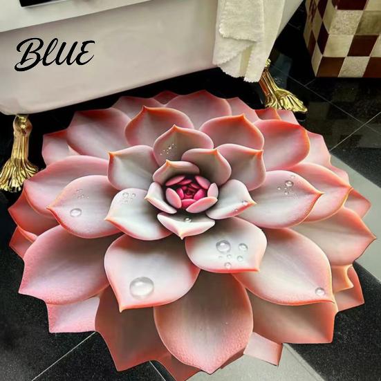 Three-dimensional Design Rug Pattern Area Realistic Absorbent Floor Mat 3D Flower Carpet Non-Slip Decorative