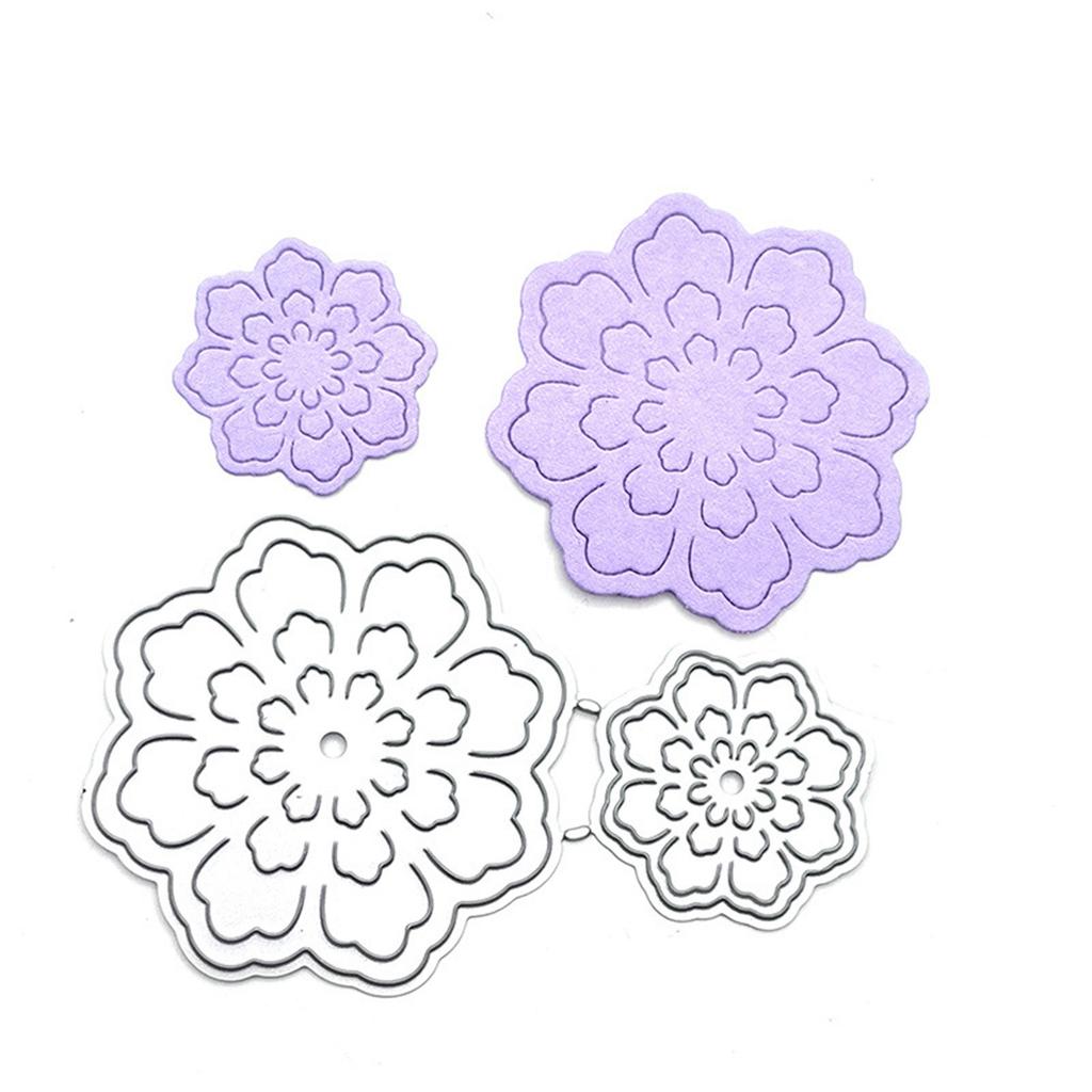 DIY vyřezávací matrice z uhlíkové oceli šablona raznice pro vyřezávání dvou jasných květů