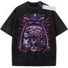 Unisex Black Washed Vintage T  Shirt Dragon Ball Z Frieza and Goku Black High  Quality Fabric for Fitness Casual Shopping