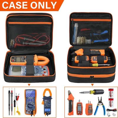 Two Layer Design Electrical Tool Bag Efficient Organization Portable Tool Storage Bag Compatible Storage Travel Carrying Case
