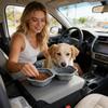 Water Bowl For Dogs 2-Compartment Silicone Foldable Dish Pet Water Bowl Food Feeder For Small Medium Large Cat Kitten Home