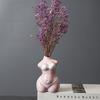 New Indoor Tabletop Ceramic Vase White Creative Body Art Dried Flowers
