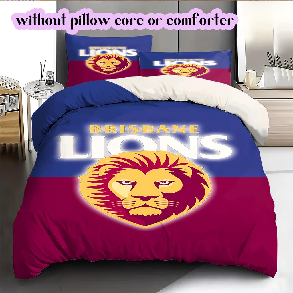 Voetbal Logo Patroon Beddengoed Dekbed Set Dekbedovertrek Kussensloop Huisdecoratie Verjaardagscadeau (1*dekbedovertrek+ 2*kussensloop, zonder vulling)