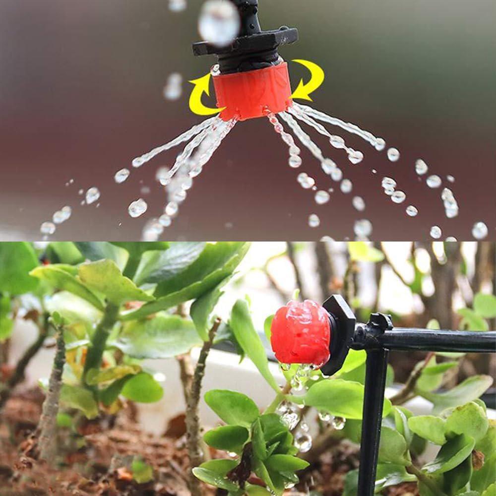 5-50M Drip Irrigation with 1/4" Nozzles for Flower, Automatic Garden Watering System Kit,Vegetable, Bonsai, Pot Plants & Lawn
