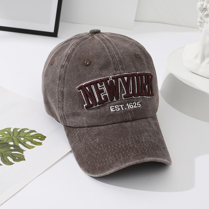 Trendy Women's Korean Denim Baseball Cap, Embroidered, Large Fit, Sun-Protection, Perfect for Spring & Summer.