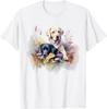 Floral Wildflower Dog Labrador Retriever Gift Unisex T-Shirt