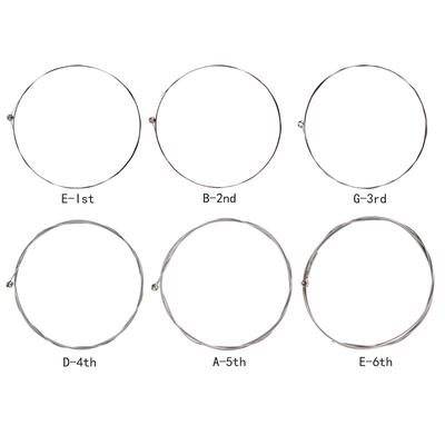 EW7300 Gitarrensaiten Seil Kohlenstoffstahl Akustikgitarrensaiten Ersatz Rostfrei Musikinstrument Gitarrenteile Zubehör