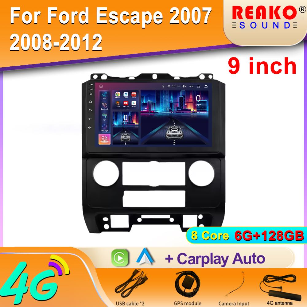 Android 2K Car Radio For Ford Escape 2007 2008-2012 Video Multimedia Bluetooth Player Navigation GPS 4G Carplay Stereo