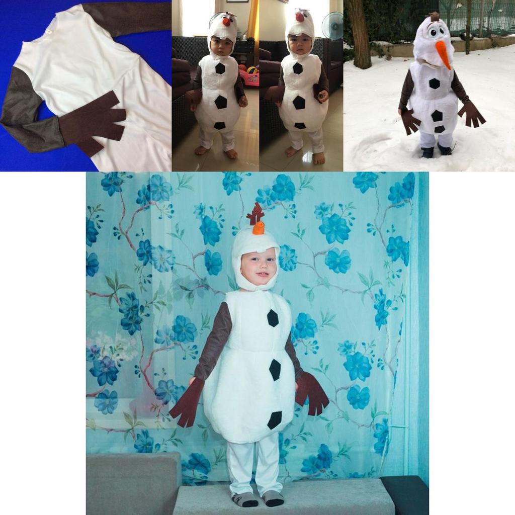 Bezauberndes Frozen Schneemann Olaf Cosplay Kostüm für Kinder Halloween Verkleidung
