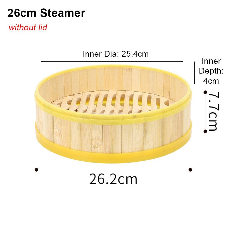 1Pcs With Lid Steamer Basket Handmade Kitchen Cookware Durable Bamboo Steamer  Chinese Food Making