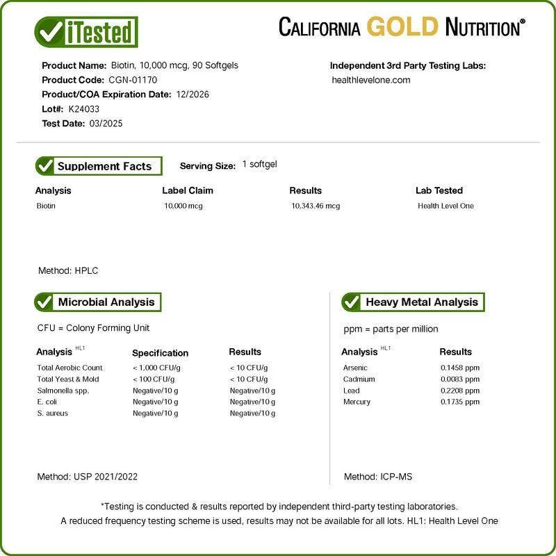 Biotin, 10,000 Mcg, 90 Veggie Softgels