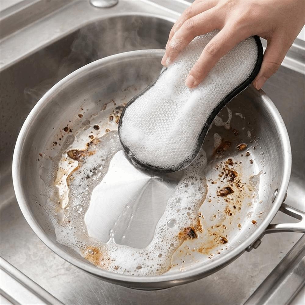 3/6PCS Microfiber Double-Sided Dishcloth Thickened Cleaning Sponges Reusable Pot Scrubber  Camping