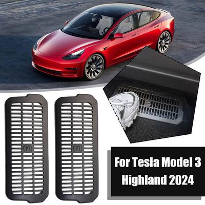 2pcs Dust Cover Seat Air Outlet UnderSeat Air Vent Protective Cover For Tesla 2024 Highland Interior Retrofit Accessor