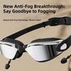 Dazzling Colors Myopia Swim Goggles Electroplating Anti-fog Swimming Eyewear  Snorkeling