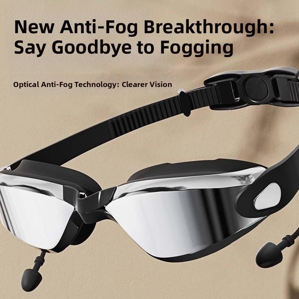 Dazzling Colors Myopia Swim Goggles Electroplating Anti-fog Swimming Eyewear Snorkeling