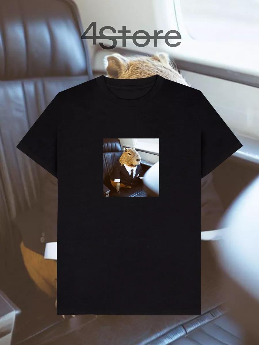 Capybara Meme Printed T-shirt 3XL
