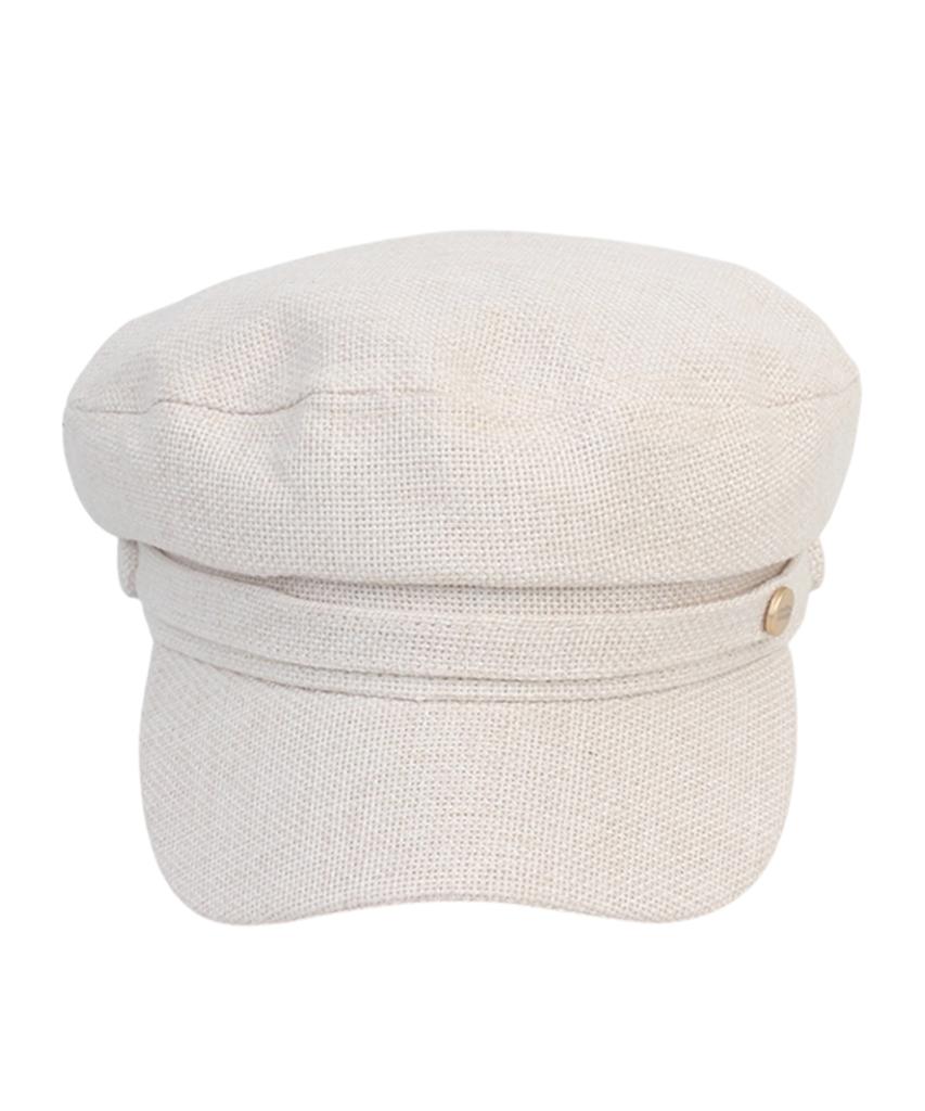 Yunibeosyeolkemiseuteuli Linen Logo Ivory Marine Cap