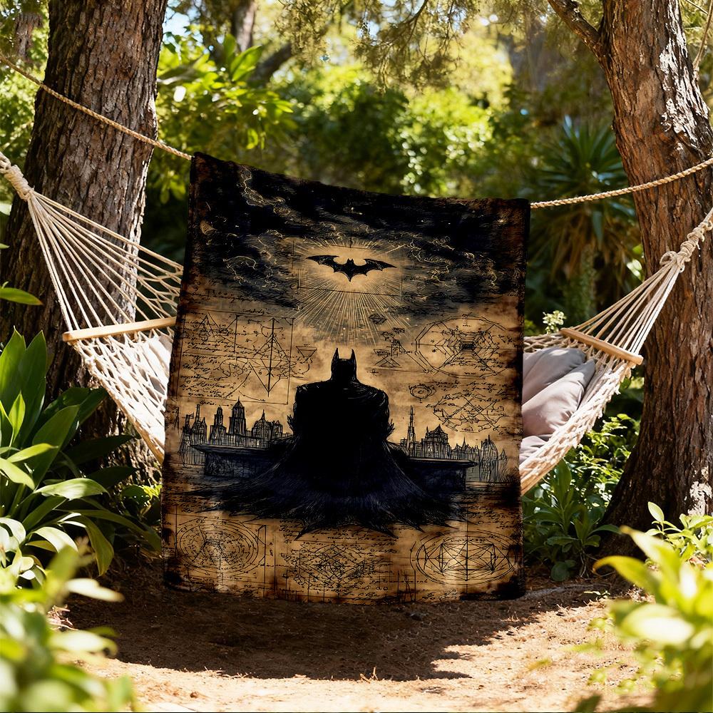 

1pc BATMAN Outdoor Blanket - Throw Blanket, Soft , Flannel Blankets, Living Room, Travel, Camping c1209027 80x120cm