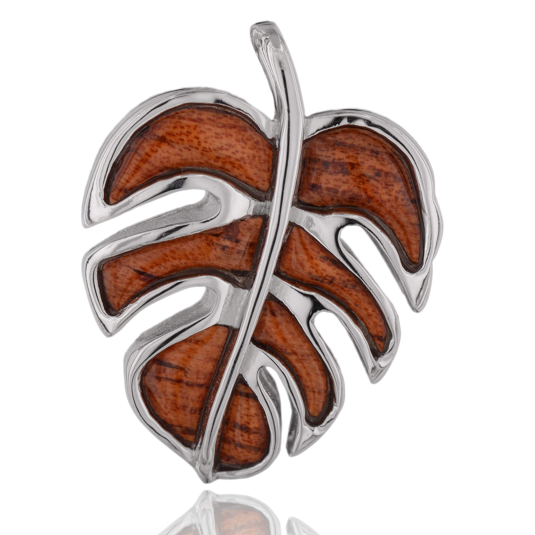 

Гавайские украшения Коа Дерево Монстера Кулон Ожерелье Серебро 925 [Лейлани] Мужское (Нет цепи)