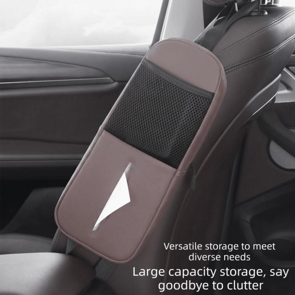 Seat Back Organizer Side Storage Bag Passenger Seat Storage Car Tissue Holder  Vehicle Organization