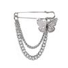 Versatile Metal Butterfly/Star Chain Brooch Trousers Waistband Safety Pins Hole Shoe Buckle Stylish Sweater Shawl Clip