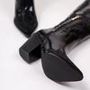 Western Cowboy Boots Women's Rhinestone Embroidered Boots Hot-selling New Thick-heeled Retro Cowboy Boots Boots Boots