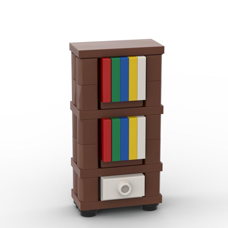 MOC Small Modern Home Particle Sofa TV Cabinet Interior Decoration Furniture DIY Building Blocks