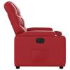Electric Recliner Chair In Red Synthetic Leather