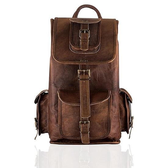 

Мужской рюкзак из натуральной козьей кожи, повседневный, дорожный, походный, сумка через плечо