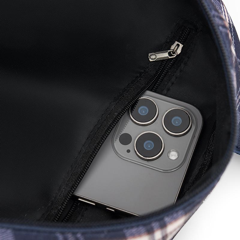 Campus Retro Plaid Backpack Junior Senior High School Student Schoolbag Girls Large Capacity Class Book Bag