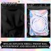 100pcs Smell Proof Mylar Bags Resealable Odor Proof Bags Holographic Packaging Pouch Bag Food Jewelry Laser Zip Lock Bag