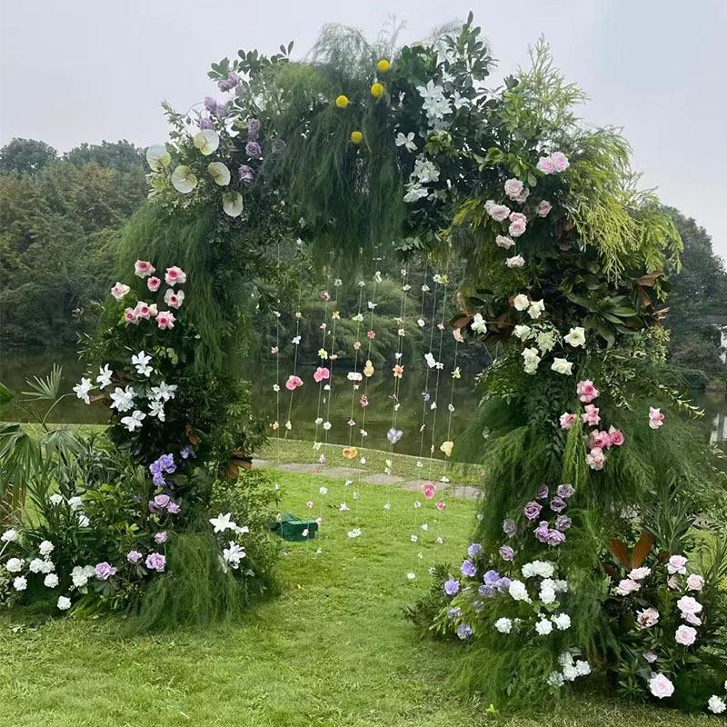 Mori-Style Floral Arch: Silk Flowers & Greenery for Weddings, Proposals, Birthdays, Window Displays & Photo Arrangements