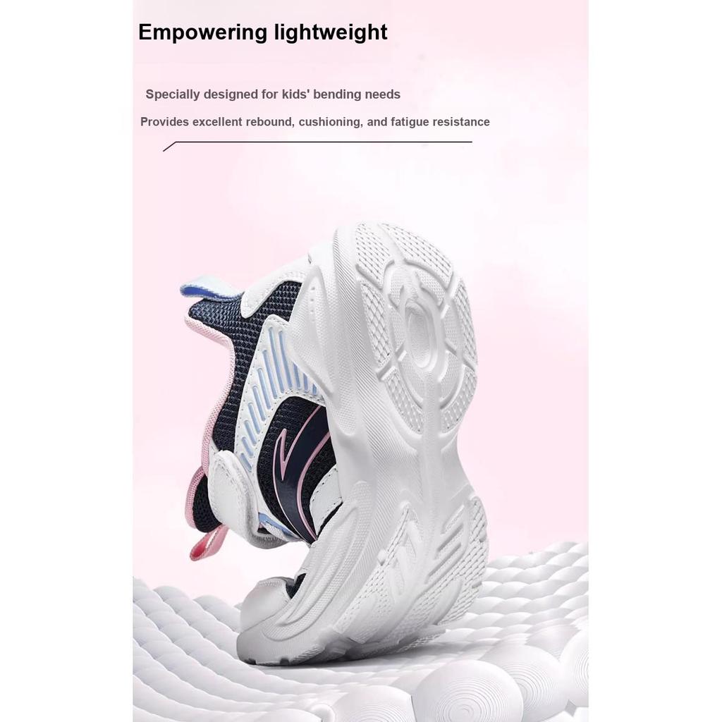 Anta Kinder Rutschfest Langlebig Low-Top Laufschuhe Kinder Sneaker Weiß Blau Rosa A22439952-2