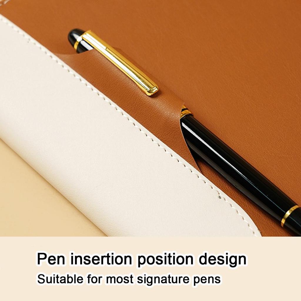 (Logo engraving possible) A5 leather student notebook, diary, work notebook, business meeting record book, subject notes, handbook